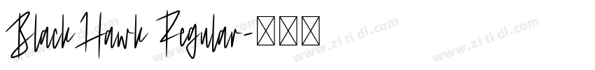 BlackHawk Regular字体转换
